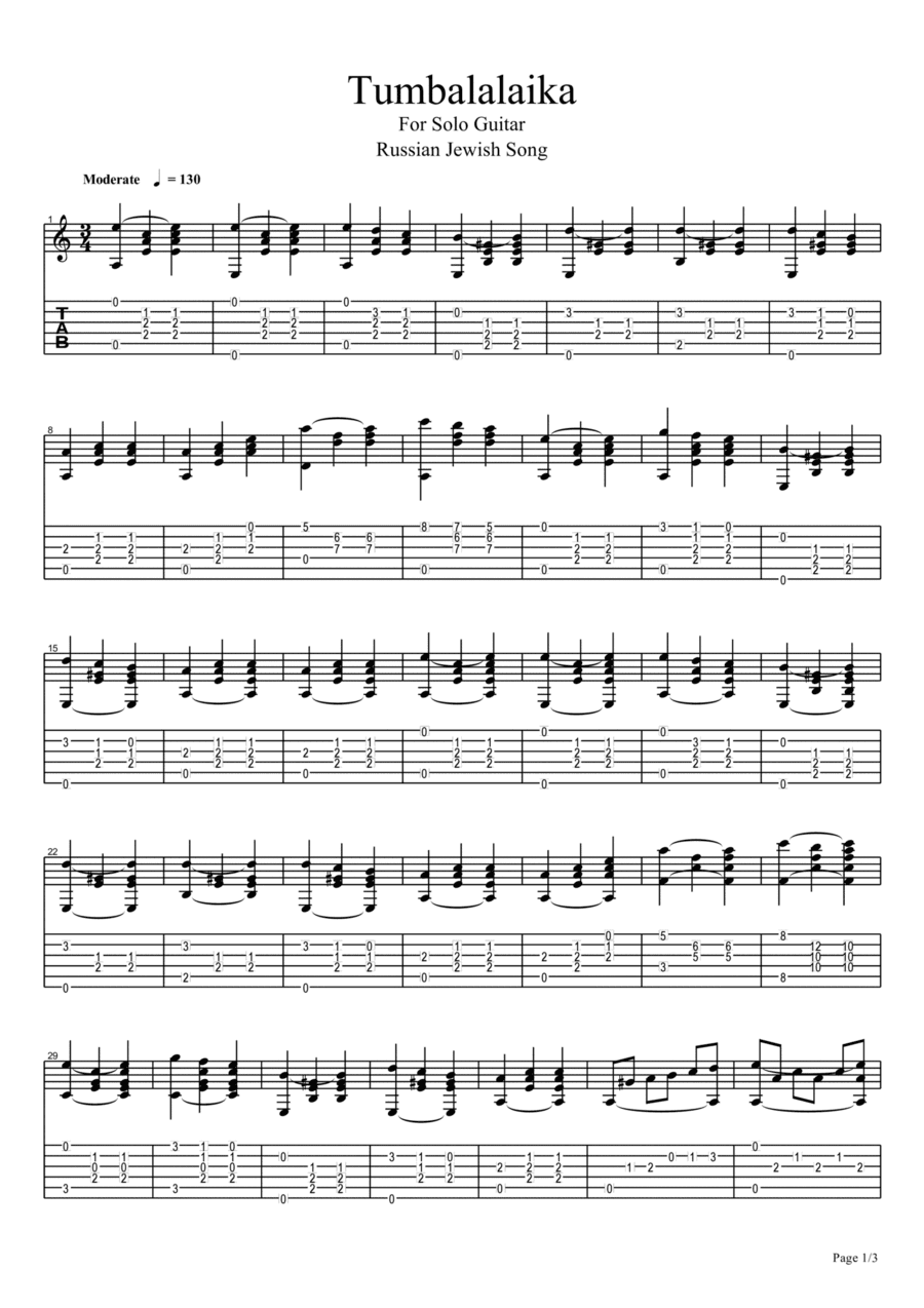 Tumbalalaika (arr. Josué Osorio)