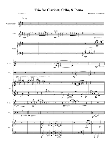 Trio for Clarinet, Cello, and Piano