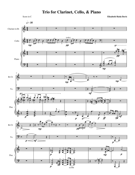 Trio for Clarinet, Cello, and Piano