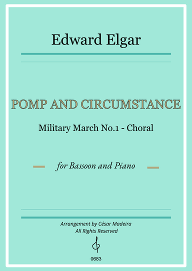 Pomp and Circumstance No.1 - Bassoon and Piano (Full Score) (arr. César Madeira)