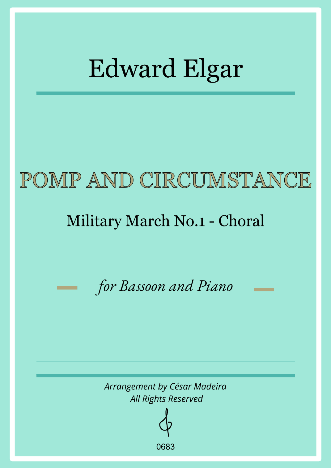 Pomp and Circumstance No.1 - Bassoon and Piano (Full Score) (arr. César Madeira)