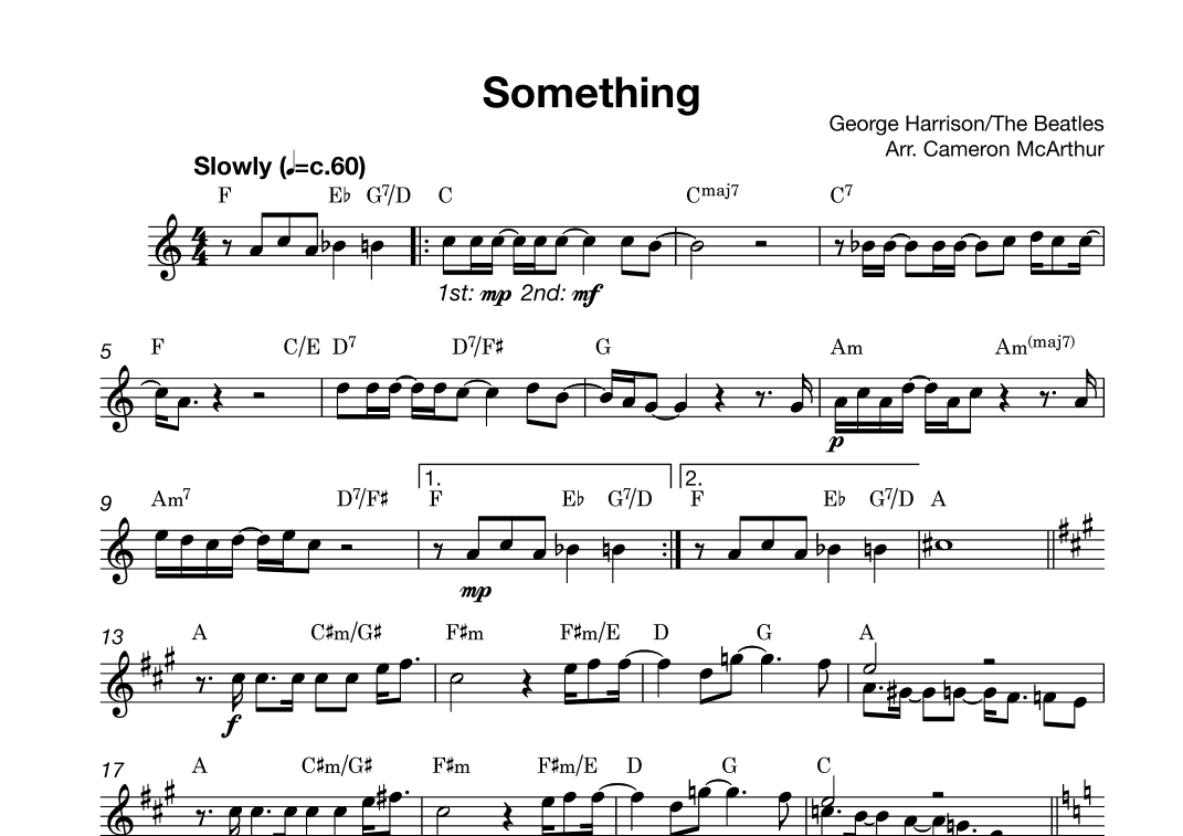 Something (arr. Cameron McArthur)