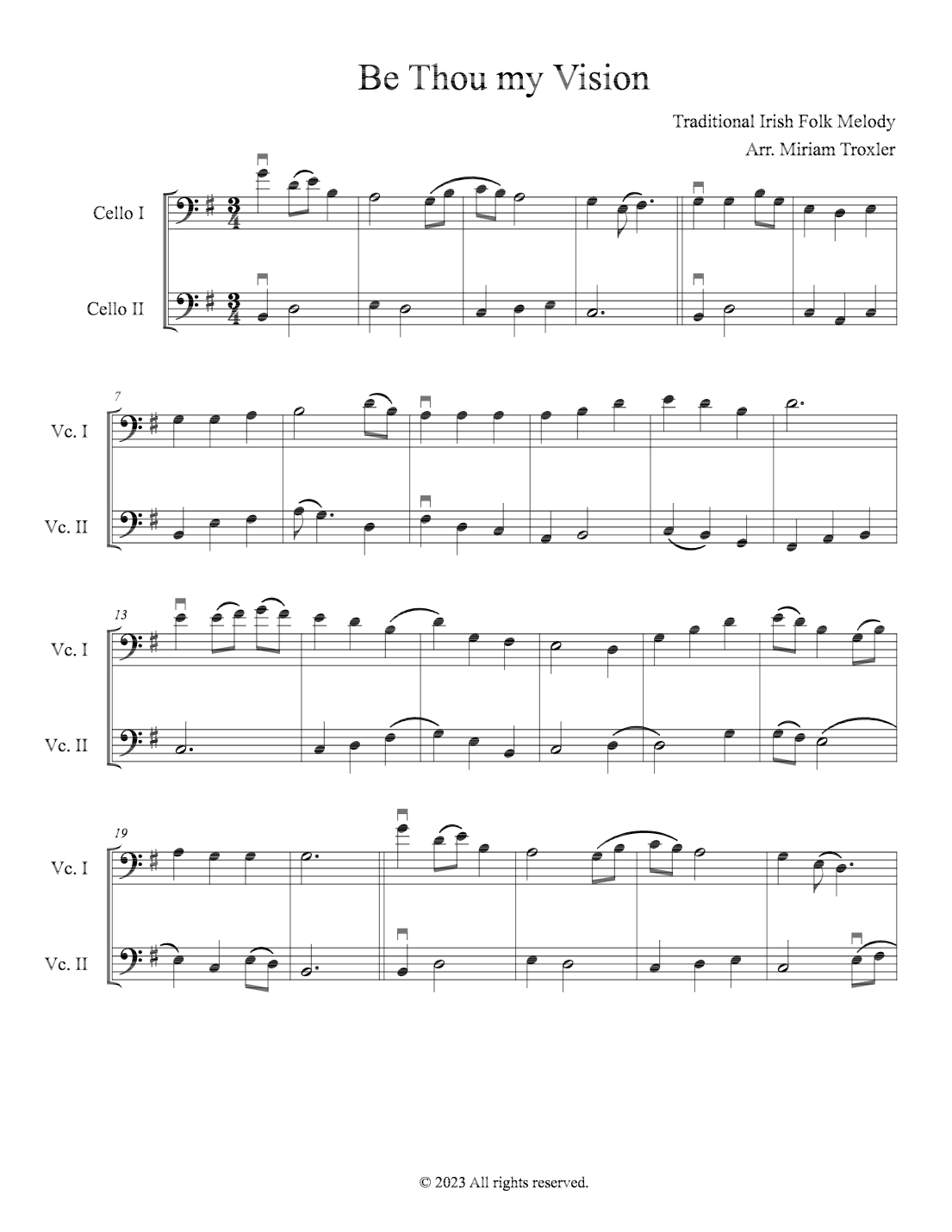 Be Thou my Vision (arr. Miriam Troxler)