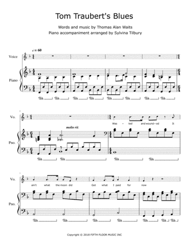 Tom Traubert's Blues (four Sheets To The Wind In Copenhagen) (arr. Sylvina Tilbury)