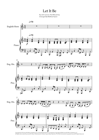 Let It Be (arr. Matthew pyeon)