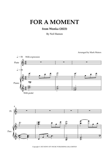 For A Moment (arr. Mark Waters)