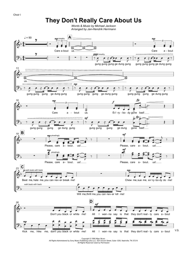 They Don't Care About Us (arr. Jan-Hendrik Herrmann)