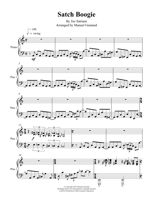 Satch Boogie (arr. Manuel Guinand)
