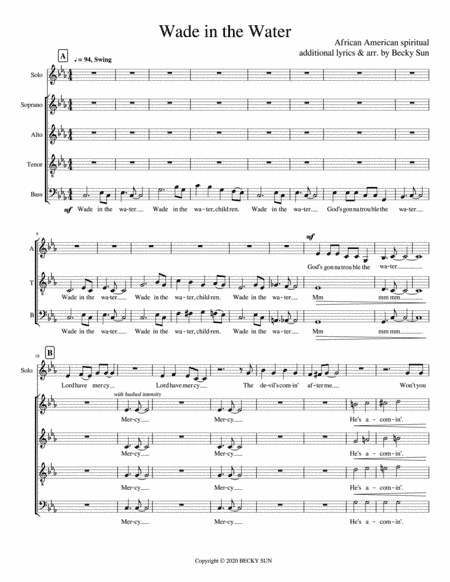 Wade in the Water (arr. Becky Sun)