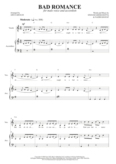 Bad Romance (arr. Art.o Artaud)