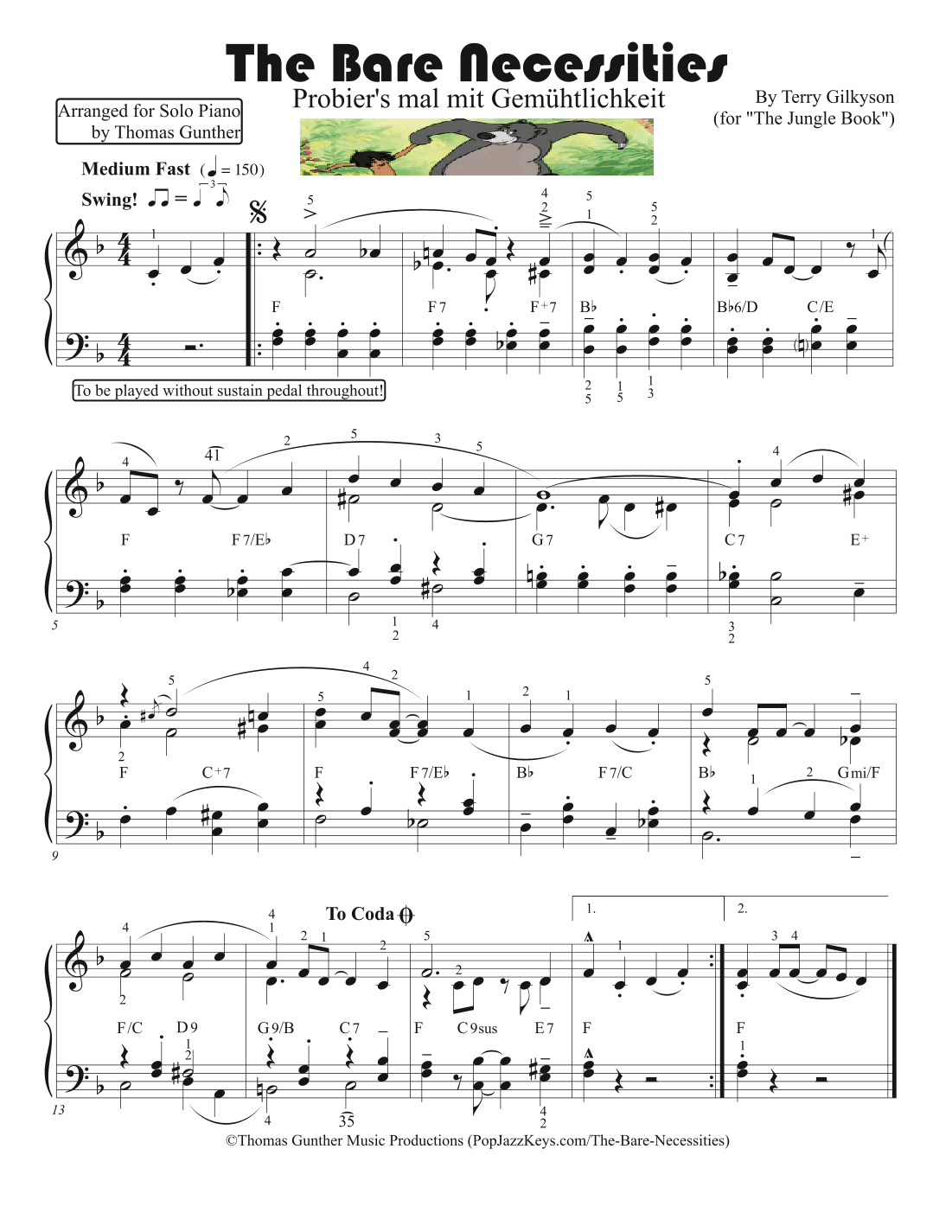 The Bare Necessities (arr. Thomas Gunther)