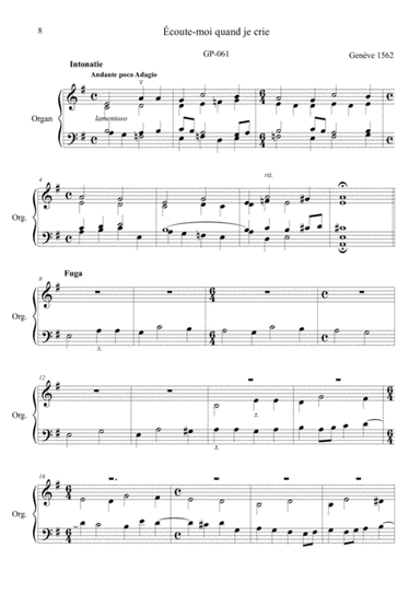 Fugues on Genevan Psalter Vol III