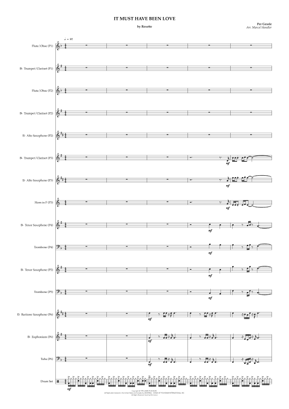 It Must Have Been Love (arr. Marcel Handler)