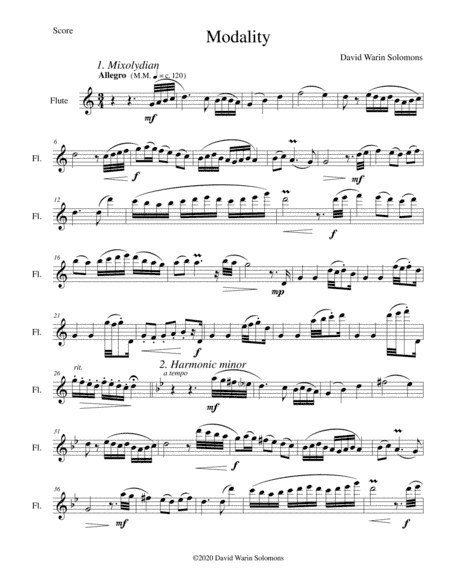 Modality for flute solo