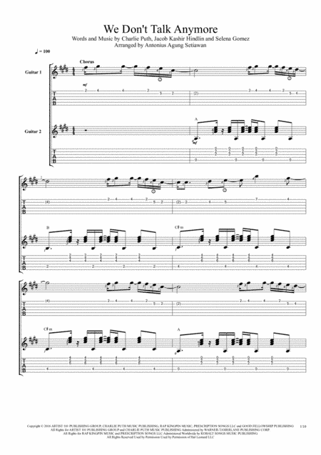 We Don't Talk Anymore (arr. Antonius Agung Setiawan)