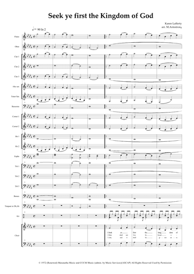 Seek Ye First (arr. Mark Armstrong)