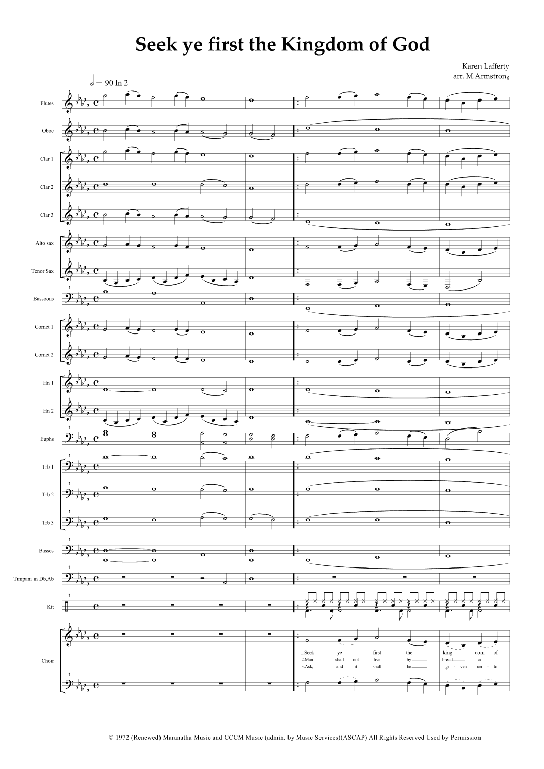 Seek Ye First (arr. Mark Armstrong)