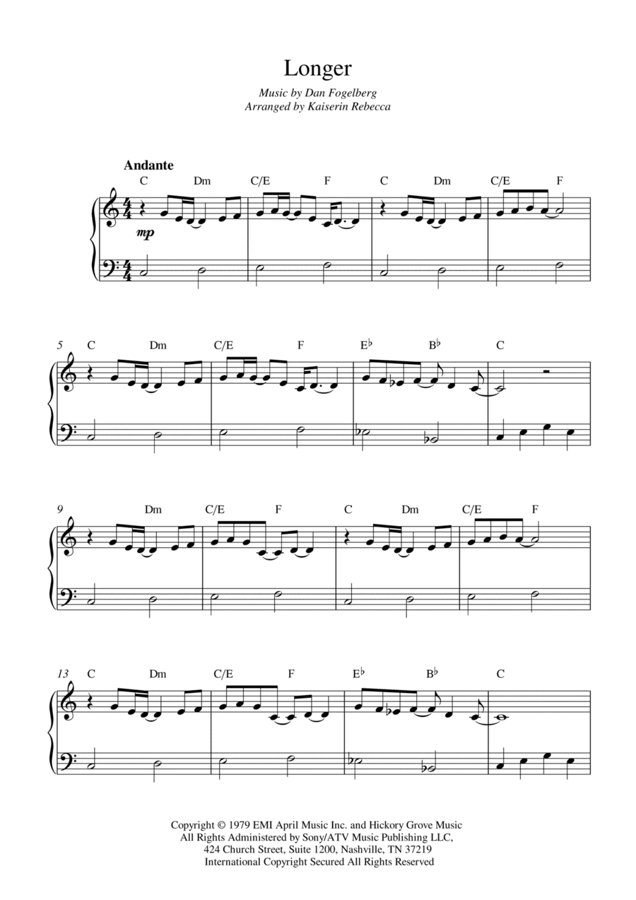 Longer (arr. Kaiserin Rebecca)