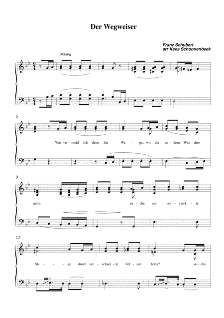 Der Wegweiser (arr. Kees Schoonenbeek)
