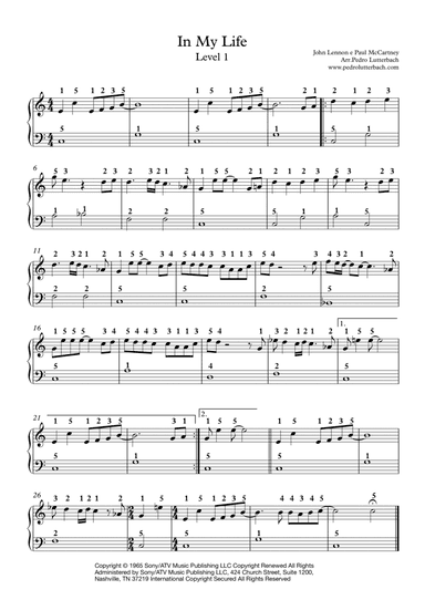 In My Life (arr. Pedro Lutterbach)