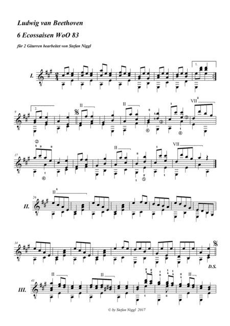 6 Ecossaises WoO 83 (arr. Stefan Niggl)