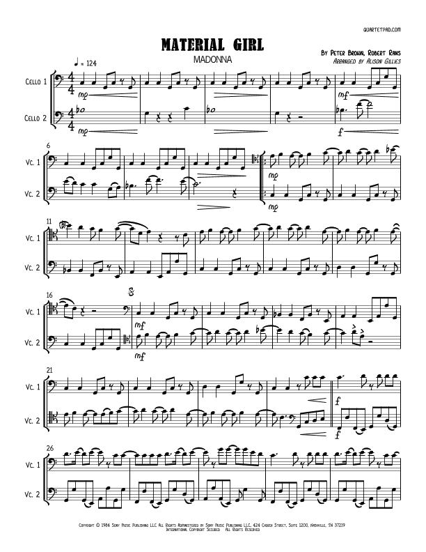 Material Girl (arr. Alison Gillies)