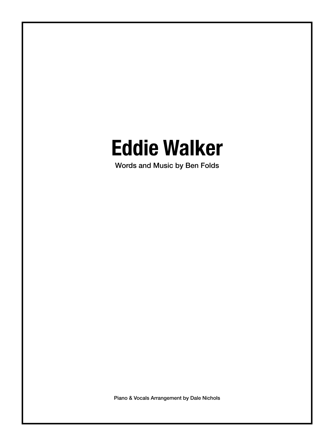 Eddie Walker (arr. Dale Nichols)