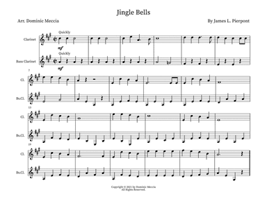 Jingle Bells- Clarinet and Bass Clarinet Duet (arr. Dominic Meccia)