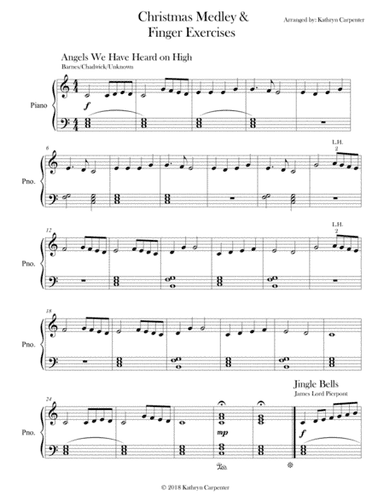 Christmas Medley (Christmas Collection, Easy Piano) & Finger Exercises (arr. Kathryn Carpenter)
