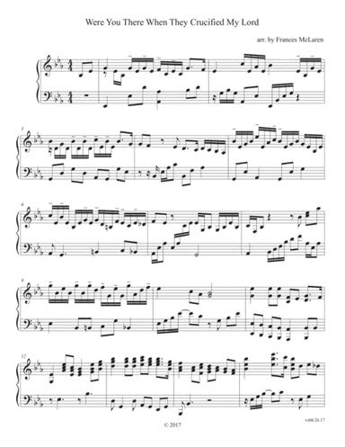 Were You There When They Crucified My Lord (arr. Frances McLaren)
