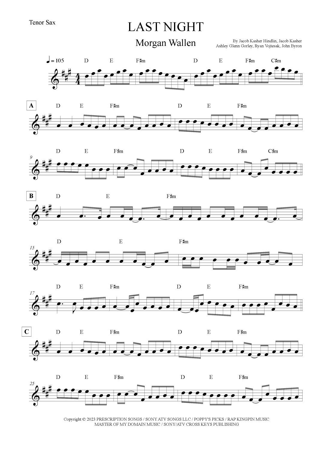 Last Night (arr. Leo Silva)