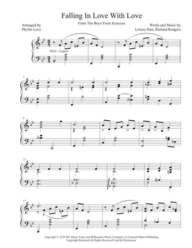 Falling In Love With Love (arr. Phyllis Love)