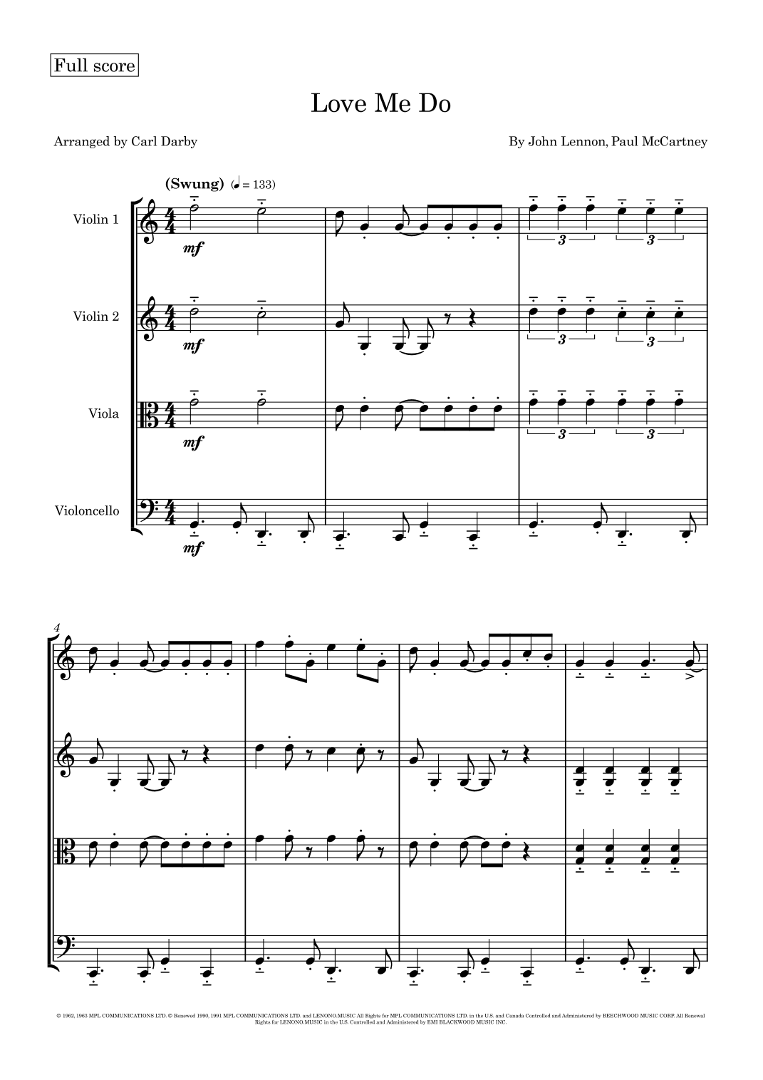 Love Me Do (arr. Carl Darby)