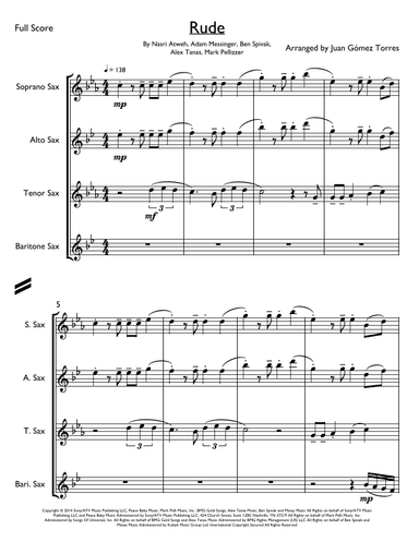 Rude (arr. Juan Gómez Torres)