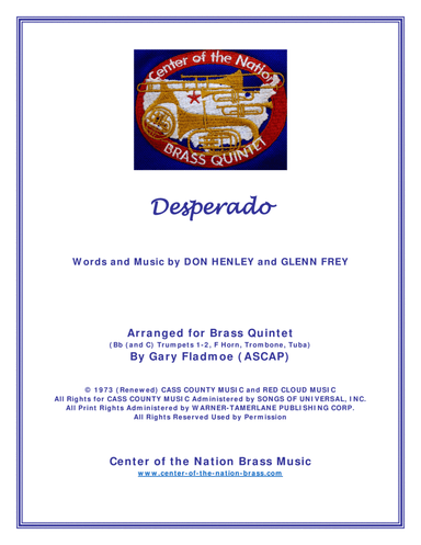 Desperado (arr. Gary Fladmoe (ASCAP))