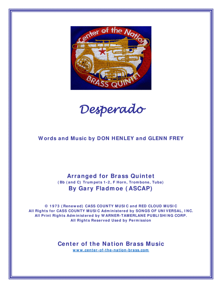 Desperado (arr. Gary Fladmoe (ASCAP))