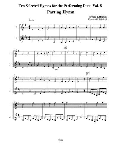 Ten Selected Hymns for the Performing Duet, Vol. 8 - flute and horn (arr. Kenneth D. Friedrich)