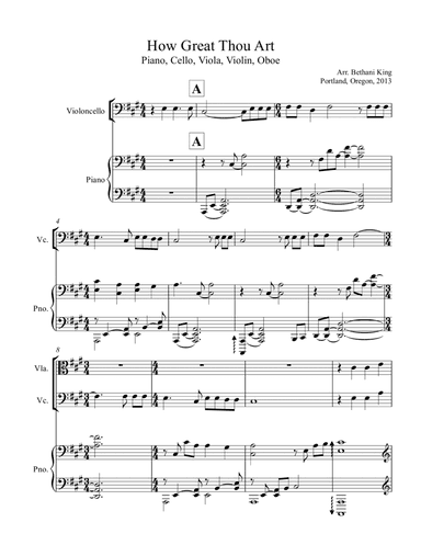 How Great Thou Art (arr. Bethani King)