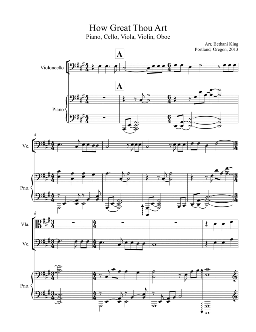 How Great Thou Art (arr. Bethani King)