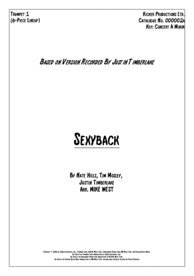 Sexyback (arr. Mike West)