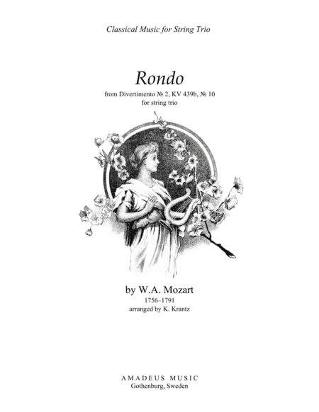 Rondo from Divertimento No. 2, KV 439b for string trio (arr. Klas Krantz)