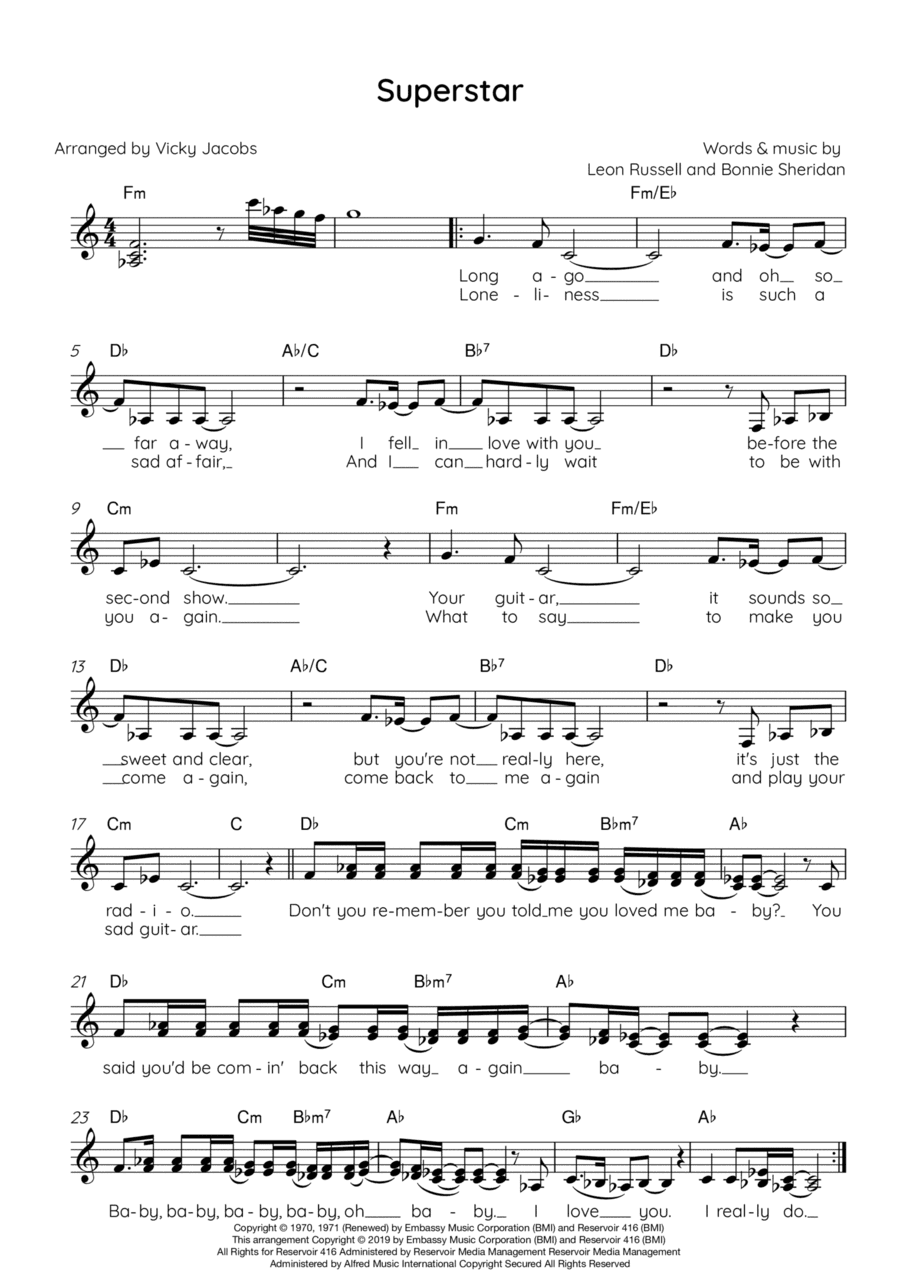 Superstar (arr. Vicky Jacobs)