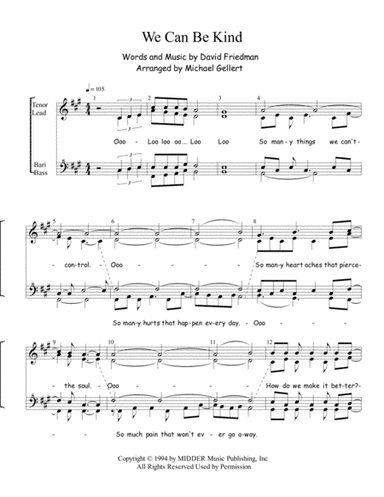 We Can Be Kind (arr. Michael Gellert)