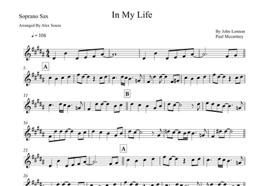 In My Life (arr. Alex Souza)