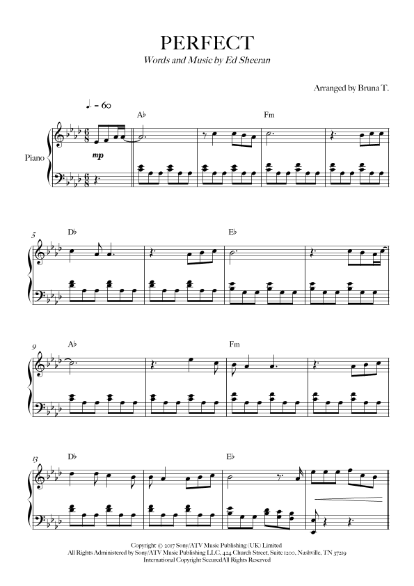Perfect (arr. Bruna T.)