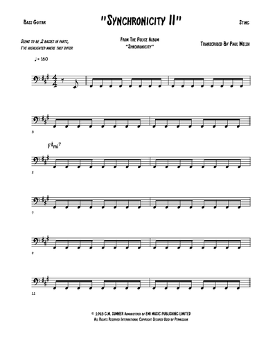 Synchronicity Ii (arr. Accubass)