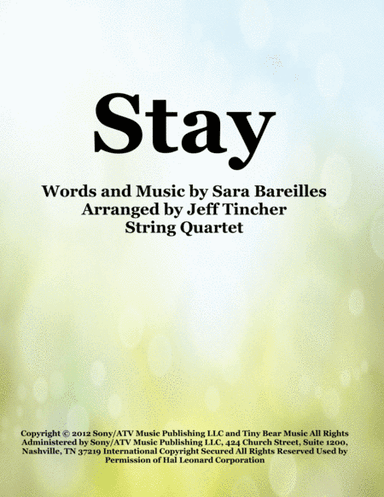 Stay (arr. Jeff Tincher)