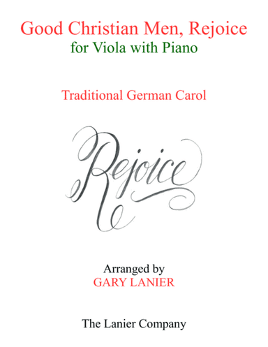 GOOD CHRISTIAN MEN, REJOICE (Viola with Piano & Score/Part) (arr. Gary Lanier)