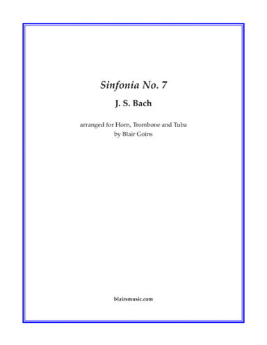 Sinfonia No. 7 (arr. Blair Goins)