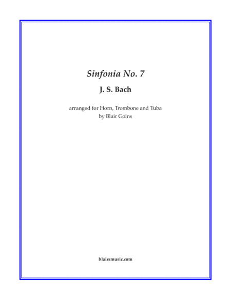 Sinfonia No. 7 (arr. Blair Goins)